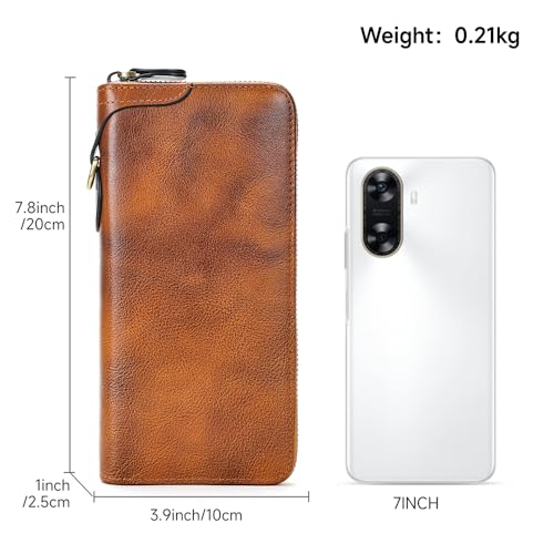 Women's Wallets Stylish Genuine Leather Tri-fold Wallet for Women - Slim, Multi-color Card Holder and Black Clutch Purse2