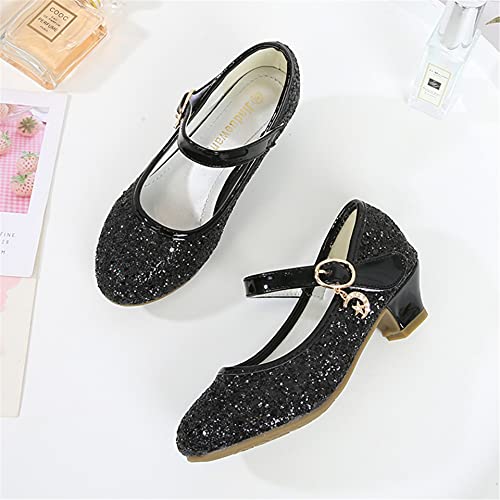 Stunner Girls Dress Shoes Wedding Party Heels Bow Sparkly Mary Jane Princess Shoes3