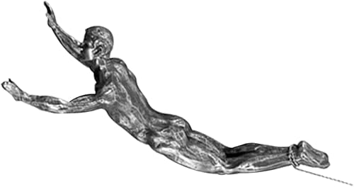 PRETYZOOM Estatuilla de estilo industrial colgante de pared retro decoración de pared para sala de estar bar fondo único interior colgante arte