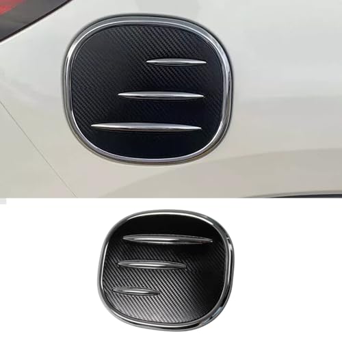 XITER Fit for Nissan Rogue 2021-2025 Fuel Gas Door Tap Tank Cover Trim Chrome ABS,Carbon Fiber Black