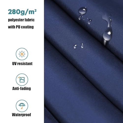 Toile de rechange pour auvent extérieur en polyester robuste bâche imperméable bleue - 6