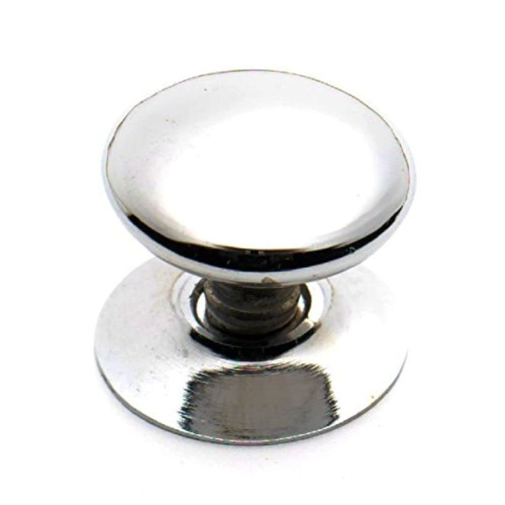 Bh06150 (4 Pcs) Cupboard Door/Drawer Knob Brass Chrome Plated Victorian 32Mm - Pack Of 4 Pieces 5013249452160