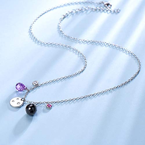 Collier Argent Anti-Ternissement avec Lien Clavicule Onyx Noir Confort - 3