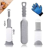 【Doppelseitiges Design mit Basis-Tierhaarentferner】 Die doppelseitige Tierhaarentfernungsbürste entfernt Tierfell und Flusen effektiv, ohne Ihre Kleidung und Möbel zu beschädigen. Unser Katzenhund Tierhaarentferner wird mit einer Basis geliefert. Tauchen Sie einfach die Bürste voller Tierhaare oder Fell in die Basis und ziehen Sie sie heraus. Sie erhalten wieder eine saubere Bürste zur Fellentfernung.