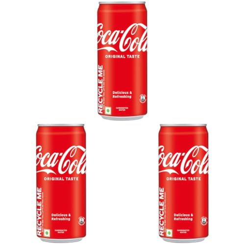 Image of Coca-Cola Original Taste Soft Drink Can, 300 Ml (Pack of 3)
