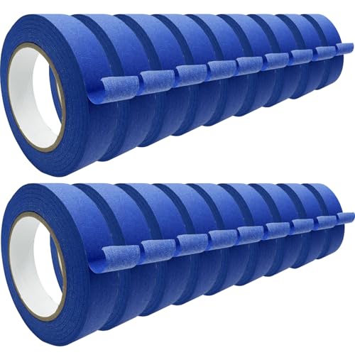 Premium Blue Tapes, Painters Tape, Masking Tape (1081.8yd =0.94IN*60.1yd*18 Rolls), Medium Adhesion, Edge-Lock, Multi-Surface Painter's Paper Tape for Walls Painting Supplies, Packing Labeling