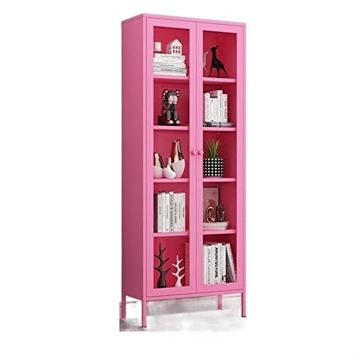 Estantería doble para puerta de armario, estantería multicapa con puerta de cristal, adecuada para sala de estar, estudio, oficina, estanterías (color: 1) (E)