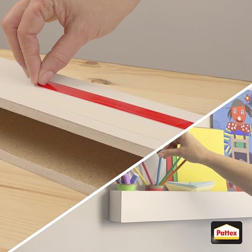 Pattex FIX 120 kg, Supermocna taśma dwustronna montażowa, elastyczna i wytrzymała taśma naprawcza, taśma klejąca dwustronna umożliwiająca montaż bez narzędzi, rolka 1,5mx19mm