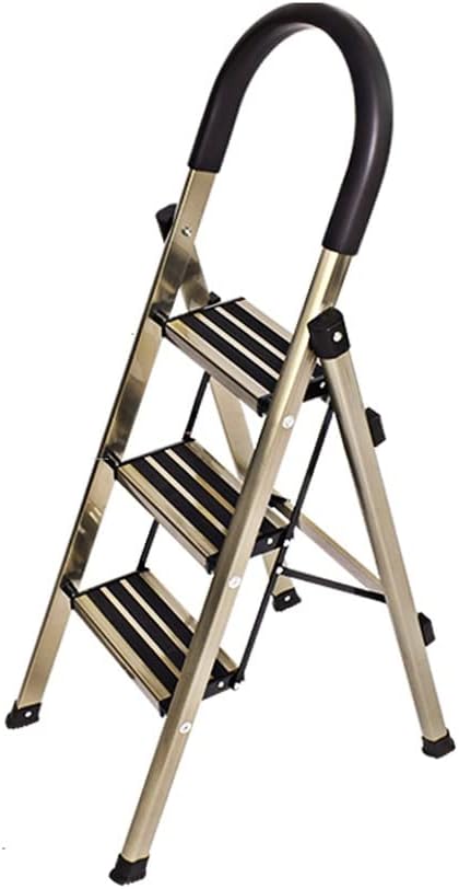 YYDS Ladders Folding Step Stool Aluminum 3 Step 4 Step Herringbone Ladder with Anti-Slip Pedal for Home Space Saving Stepladder Anti-Slip (Size : 101X40.5X54cm)