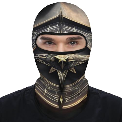 Balaclava para hombre y mujer con diseño mágico y runas nórdicas, máscara facial completa para ciclismo miniatura 1