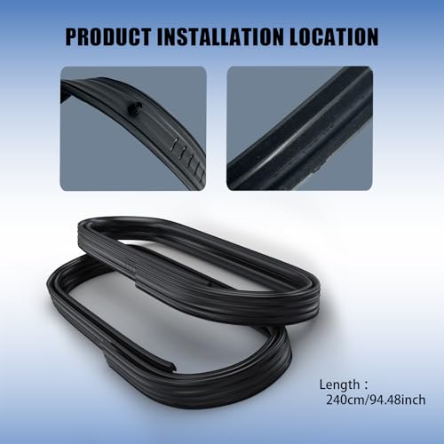 ItranMc Front Door Window Weatherstrip Kit,Molding Sweep Felt Trim Seal & Run Channel Seal for GMC C1500 C2500 C3500 K1500 K2500 K3500,Jimmy,Chevy C10 C20 C30 K5 K10 K20 K30,Suburban R1500 R2500 - Image 6