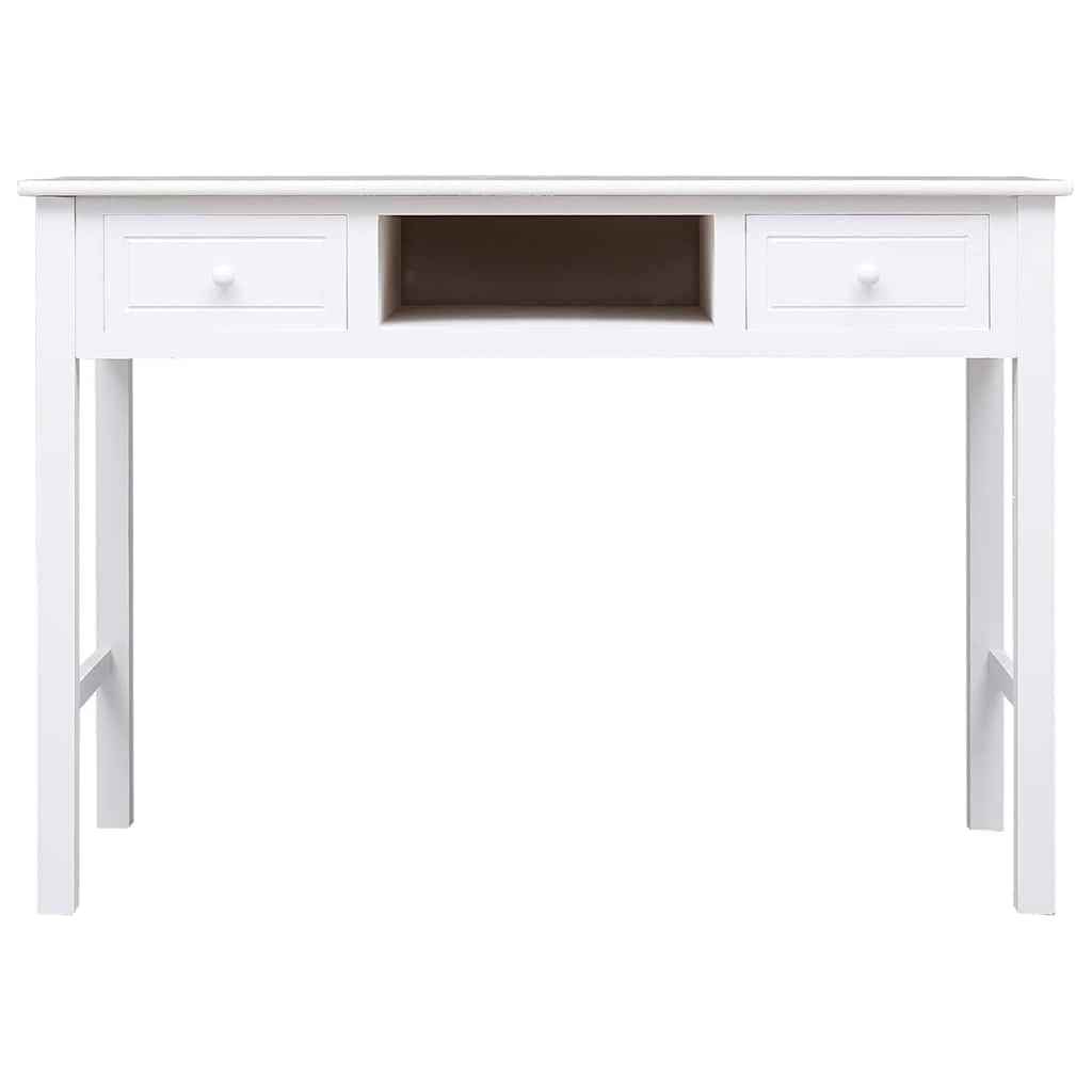 Biurko 108x45x76 cm lite drewno paulownia białe