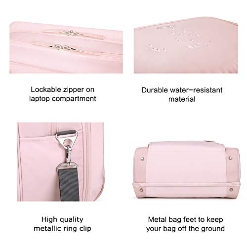 Weekender Bag, BAGSMART Carry On Bag Travel Duffle Bag Large Overnight Bag for Women, Dusty Pink