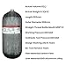 TUXING 12L 4500PSI High Pressure Composite Cylinder, PCP Carbon Fiber Tank, PCP Paintball Air Tank Scuba Deep Diving(Empty Bottle), M18*1.5