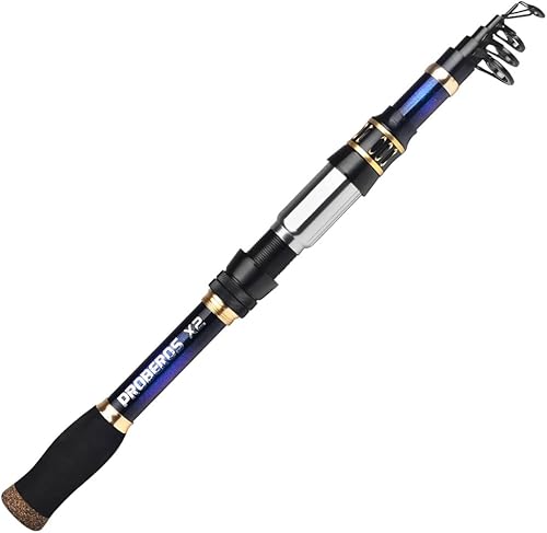 Miniatura 7 de Combo de caña de pescar y carrete, bastones de pesca telescópicos y carretes giratorios, caña de pescar de fibra de carbono con 2500 combos de