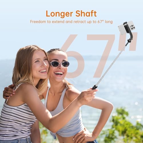 Image of EDNITA E7 Selfie Stick Tripod with Long, 67 inch /170CM Reinforced Tripod for Mobile Phone, Multi-Functional Bluetooth Long Selfie Stick for Travel,Vlogging,Compatible with iPhone & All Smartphones