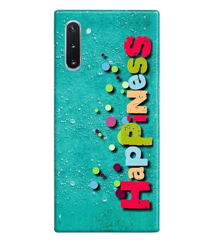 Image of Happiness Happy Printed Hard Back Case Cover Compatible for Samsung Galaxy Note 10 (Multicolor) - D1670