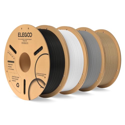Image of ELEGOO PLA 3D Printer Filament 1.75mm 4KG Black /White /Grey /Wood Color