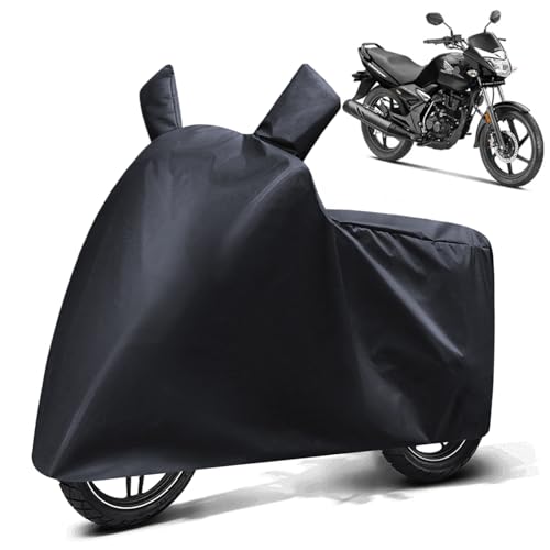 Image of FABTEC Waterproof Bike Body Cover, Black | Compatible for Honda Unicorn, A2