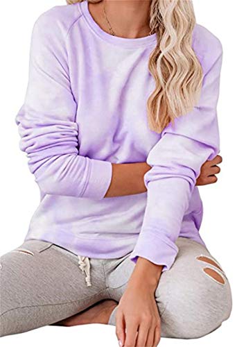 EFOFEI Donna Tie Dye Sweatshirt Damen Pullover