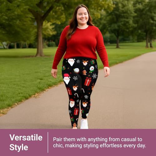 SATINA High Waisted Leggings for Women - Capri, Full Length, Fleece and with Pockets Women's Leggings - New - Thumbnail 3