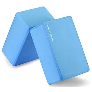 Set of 2 High Density Yoga Blocks, 9″x6″x4″ Each, Pair, Multiple Colors