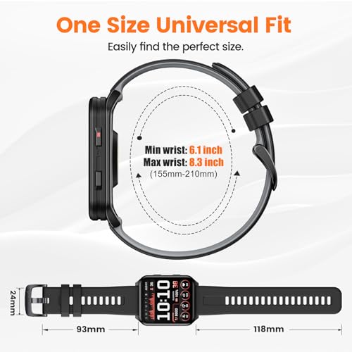 ANCOOL Compatible with Garmin Venu X1 Watch Band, 24mm Soft Silicone Band for Venu X1 Band Women Men, Black/Grey by ANCOOL - Used condition - Image 3