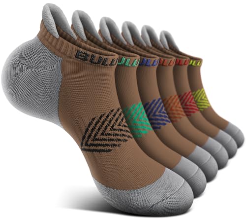 Image of BULLIANT Socks For Women 6Pairs-Womens Athletic Ankle Socks No Show Cushioned for Walking Running-Compression Arch Support