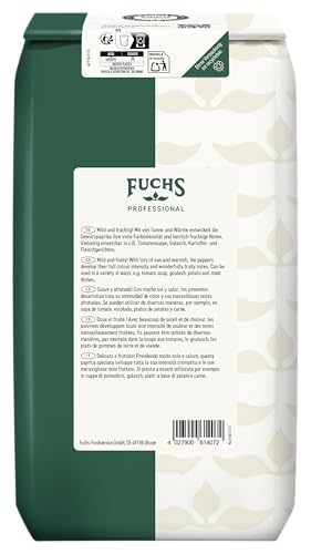 Fuchs Professional - Paprika edelsüß mild | Mildes Gewürz für Gulasch, Saucen und Dips | Profi-Qualität für Großverbraucher und Gastronomie | 1 kg im recyclebaren Beutel