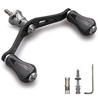 Amazon.co.jp: HEIGHTEN 90mm リール ハンドル 20mm カーボン ノブ