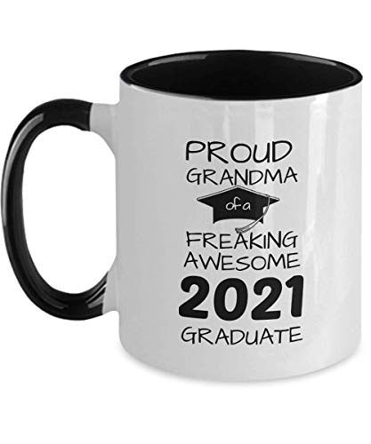 Mug en céramique « Proud Grandma of a 2021 Graduate », « High School », « College Graduation » de Granddaughter or Grandson » Cover