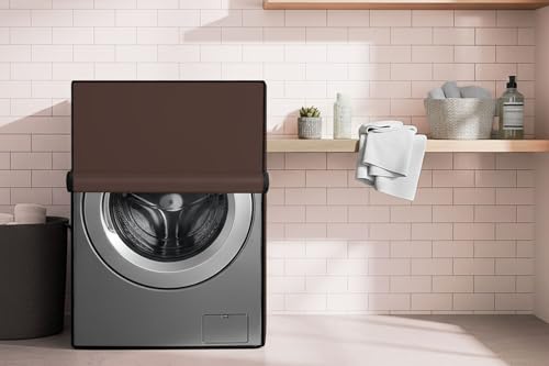 Image of Stylista Washing Machine Cover Compatible for IFB 6.5 Kg Fully-Automatic Front Loading Elena ZX Darkbrown Solid