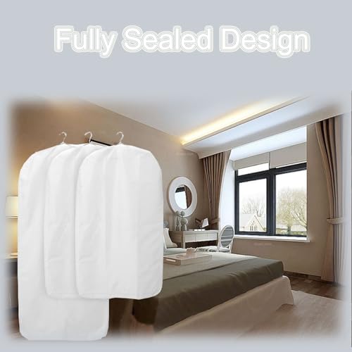 Garment Bags for Hanging Clothes Coat Covers for Closet with Zipper for Hanging Clothes with Sweaters, Down Jackets, Tuxedos 1 Pack(Purple,60x120cm/24x47in)4