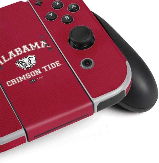 Skinit Decal Gaming Skin Compatible with Nintendo Switch OLED (2021) - Officially Licensed University of Alabama Crimson Tide Basketball Design
