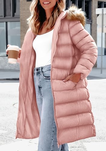 PRETTYGARDEN Women's Long Winter Puffer Coats Hooded Zip Up Thickened Parka Down Jackets Trendy Fashion Warm Outerwear4