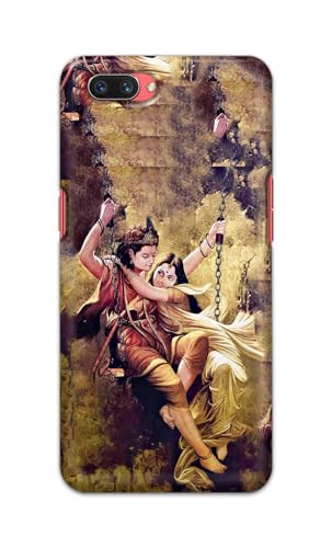 Image of Printed Hard Back Cover for Realme C1 2019 Back Cover (Radha Krishna Love -J1) -190724(EA)
