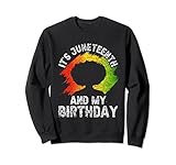 È juneteenth e il mio compleanno 1865 africa nero americano felpa