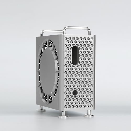 Carcasa vertical para Mac mini 2024 M4/M4 Pro, soporte protector antipolvo y disipador de calor en ABS, cubierta de almacenamiento DIY (plateado)