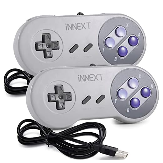 2 Pack PC USB SNES Retro Super Controller Gamepad Compatible with SNES Games, Retro SNES PC Controller Joypad for Windows PC iOS MAC Linux Raspberry Pi Retropie Sega Genesis Higan OpenEmu Emulator