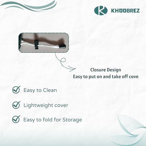 Image of KHOOBREZ Generator Cover | Water-Resistant & Dustproof Protective Cover for Portable Home Generators | Heavy-Duty Polyester Universal Fit | Black
