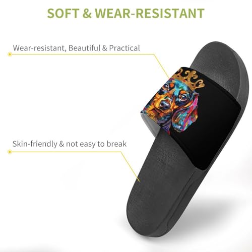 Dachshund Dog House Sandals Non-Slip Bathroom Slippers Beach Summer Shoes for Men Women3