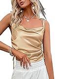 Miessial Women's Casual Spaghetti Straps V Neck Camisole Tops Soft Sleeveless Tank Top T-Shirt...