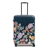 Vera Bradley Women's Hardside Rolling Suitcase Luggage, Fresh-Cut Floral Green, 26" Check in