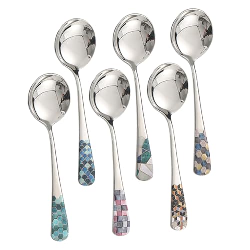 Opiniones y reviews de Cuchara sopera los más recomendados. 47 Garneck Juego De 6 Cucharas De Sopa Decorativas Cucharas Multiusos De Acero Inoxidable Para Sopas Wontons Y Guisos