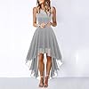 Generisch Women's Cocktail Dress Evening Dresses Elegant For Wedding Festive Dresses Sleeveless Bridesmaid Dress, gray, S #1
