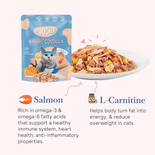 Image of Moochie Tasty Wet Cat Food, (85 g Pack X 36) Grain Free Cats Gravy Meal, Weight Control No Artificial Flavours Kitten Food, Non-Vegetarian Cat Foods Pouch for Adults & Kittens