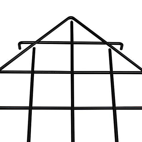 Prolinemax Black Corner Triangle Wire Grid Shelf Slat Grid 24" X 24" X 32" #TOP4
