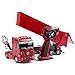 XIAOKEKE RC Camion À Benne Basculante 2.4Ghz 6-CH Multi-Fonction Télécommande Remorque RC Semi-Remorque Early Education Ingénierie Construction Tracteur Camion Jouet pour Enfants Cadeau,Rouge