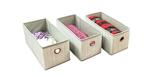 ADORN Home Essentials| Foldable Closet Fabric Drawer| Fits as Drawers for Any Adorn 10 Tier Closet Organizer| Set of 3 Baskets, for Clothing, Accessories, Shoes and Home Essentials