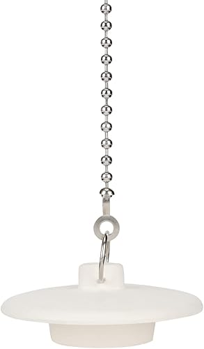 Miniatura 10 de Paquete de 6 tapones de bañera, tapones de goma para tina, 2 cadenas de cuentas de acero inoxidable de 15 pulgadas, 6 tamaños diferentes de enchufe